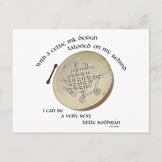 Ierse Bodhran - Ierse Stepdansen Briefkaart (Voorkant)