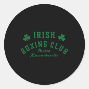 Ierse boksclub - Boston Machusetts 2 Ronde Sticker