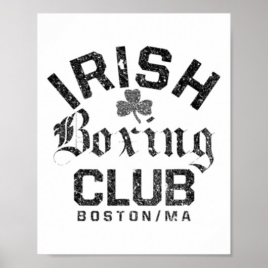 Ierse boksclub - Boston Machusetts Poster (Voorkant)