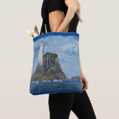 Ierse boodschappentas, Fastnet-vuurtoren, Cork Ier Tote Bag (Dichtbij)