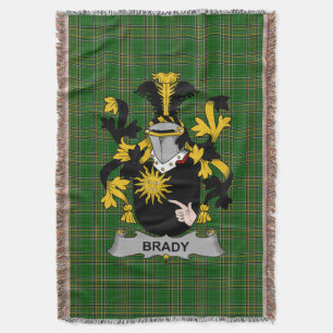  Ierse Brady of McBrady Wapen Familie Crest  Deken