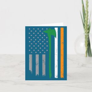 Ierse brandweerman Amerikaanse vlag Cool St. Patri Kaart
