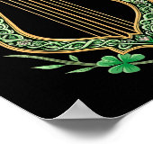Ierse Brigade Keltische Harp Heritage Poster (Hoek)