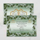 Ierse bruiloft receptie kaart (Voorkant / Achterkant)