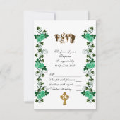 Ierse bruiloft RSVP Keltisch kruis (Voorkant)