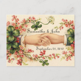 Ierse bruiloft save the date aankondigingskaart