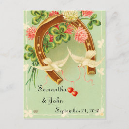 Ierse bruiloft save the date aankondigingskaart