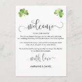 Ierse bruiloft tijdlijn Gast Route Advieskaart (Achterkant)