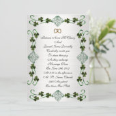 Ierse bruiloft Uitnodiging Eenheid knoop (Staand voorkant)