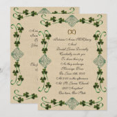 Ierse bruiloft Uitnodiging Eenheid knoop (Voorkant / Achterkant)