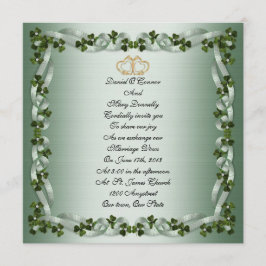 Ierse bruiloft Uitnodiging elegant plein