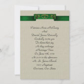 Ierse bruiloft Uitnodiging elegante shamrocks (Voorkant)
