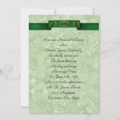 Ierse bruiloft Uitnodiging elegante shamrocks (Voorkant)
