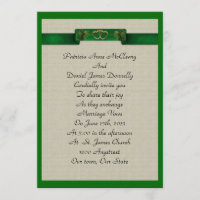 Ierse bruiloft Uitnodiging elegante shamrocks