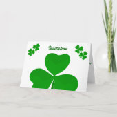 Ierse bruiloft Uitnodiging Shamrock (Voorkant)