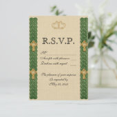 Ierse bruiloft Uitnodigingselegant Kaart (Staand voorkant)