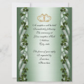 Ierse bruiloft Uitnodigingselegant Kaart (Achterkant)