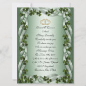 Ierse bruiloft Uitnodigingselegant Kaart (Voorkant)