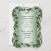 Ierse bruiloft Uitnodigingselegant Kaart (Achterkant)