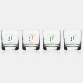 Ierse bruiloft whisky glas set
