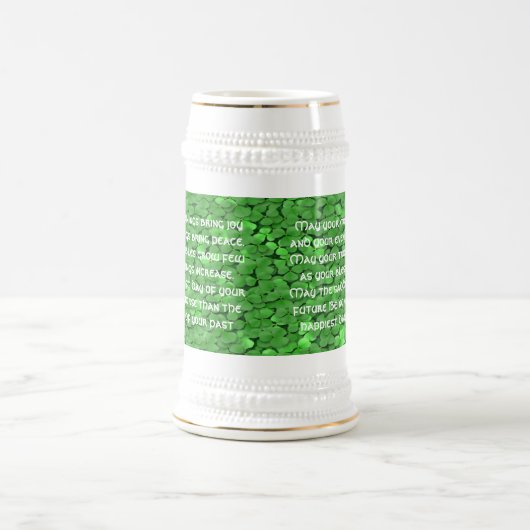 Ierse bruiloft zegen - customiz... - Gepersonalise Bierpul (Center)