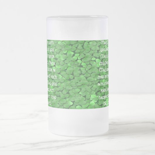 Ierse bruiloft zegen - Gepersonaliseerd - Geperson Matglas Bierpul (Center)