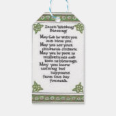 ierse bruiloft zegentas cadeaulabel (Achterkant)