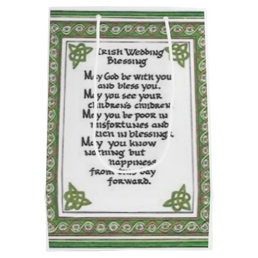 ierse bruiloft zegentas medium cadeauzakje (Achterkant)