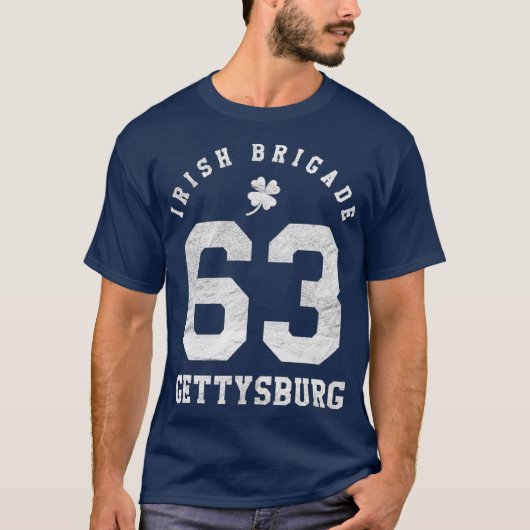Ierse Burgeroorlog Brigade Gettysburg T-shirt (Voorkant)