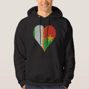 Ierse Burkinabe vlag hart Hoodie