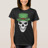 Ierse C Sugar Skull Saint Patricks Dag van de Dode T-shirt (Voorkant)