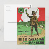 Ierse Canadese Rangers Briefkaart (Voorkant / Achterkant)