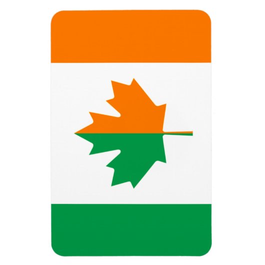 Ierse Canadese Vlag Magneet (Verticaal)