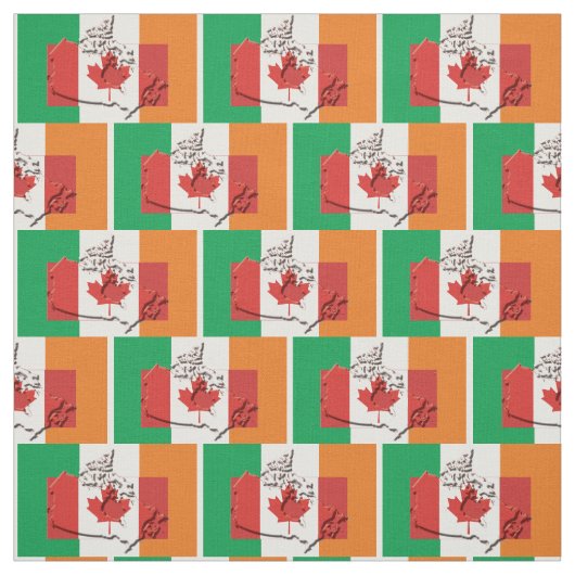 IERSE CANADESE VLAGGEN Trots erfgoed Stof (Swatch)