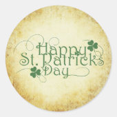  Ierse charme Happy St. Patrick's Day Ronde Sticker (Voorkant)