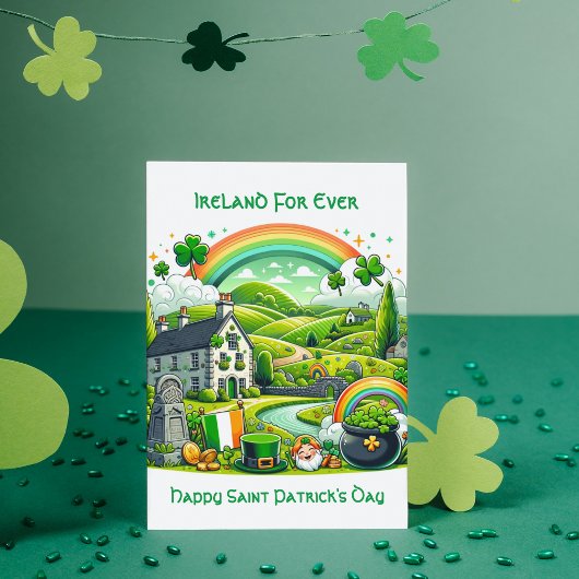 Ierse charme: Saint Patrick's Day Feestdagen Kaart