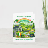 Ierse Charme: St. Patrick's Dag Feestdagen Kaart (Voorkant)