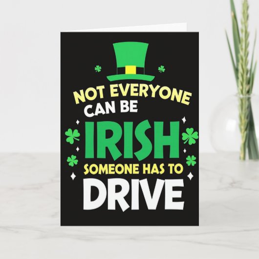 Ierse chauffeur grappige St. Patrick kaart (Voorkant)