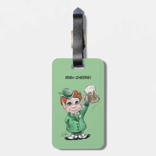 Ierse Cheers! Bagagelabel (Achterkant verticaal)