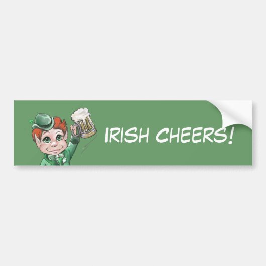 Ierse Cheers! Bumpersticker (Voorkant)