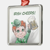 Ierse Cheers! Portret Premium Square Ornament (Links)