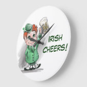 Ierse Cheers! Ronde wandklok (Hoek)