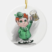 Ierse Cheers! Round Ornamnet Keramisch Ornament (Voorkant)