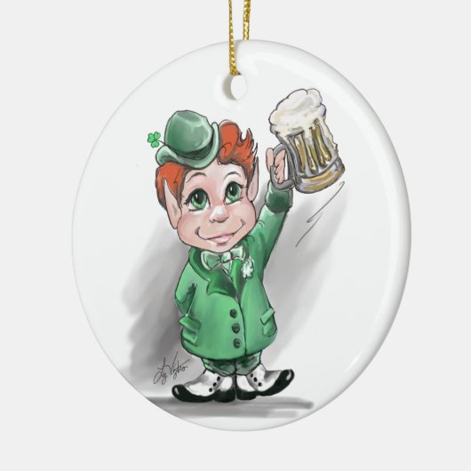 Ierse Cheers! Round Ornamnet Keramisch Ornament (Links)