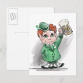 Ierse Cheers! St Patrick's Day Briefkaart (Voorkant / Achterkant)