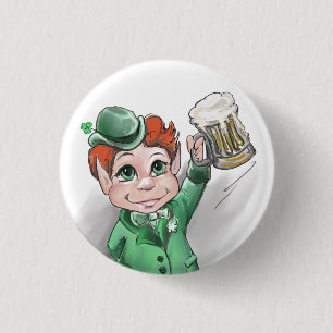 Ierse Cheers! St Patrick's Day Knop Ronde Button 3,2 Cm