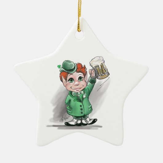 Ierse Cheers! SterrenOrnament Keramisch Ornament (Voorkant)