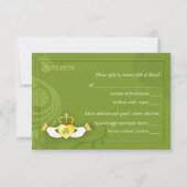 Ierse Claddagh Ring Bruiloft RSVP | Maaltijdkeuze (Voorkant)