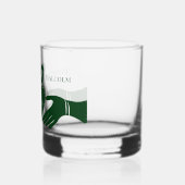 Ierse claddagh ring eenvoudig grafisch groen whisky glas (Links)