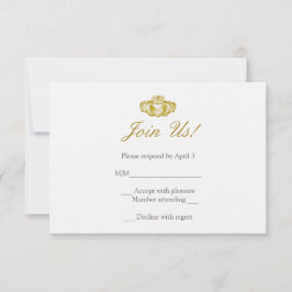 Ierse Claddagh Ring-kaart RSVP Kaartje